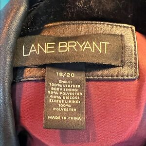 Lane Bryant Black Leather Jacket